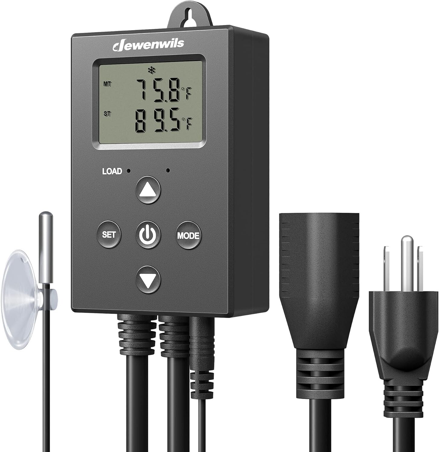 DEWENWI Digital Temperature Controller Thermostat Outlet 14-140°F 120V/10A/1200W gallery