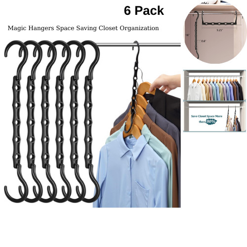Magic Hangers Space Saving Closet Organization Space Saver 6 Pack Multipurpose gallery