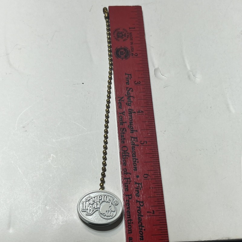 Hampton Bay Ceiling Fan replace part white metal light SHORT pull chain pendant gallery