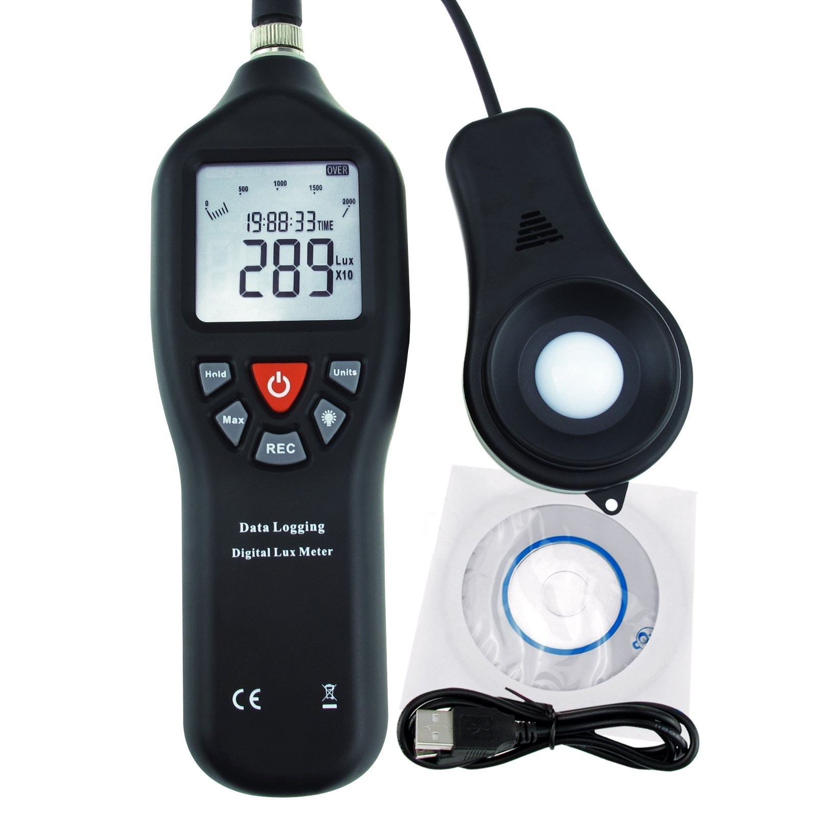 Gain Express Digital Light Meter Lux Meter Measurement Range Detachable Senso... gallery
