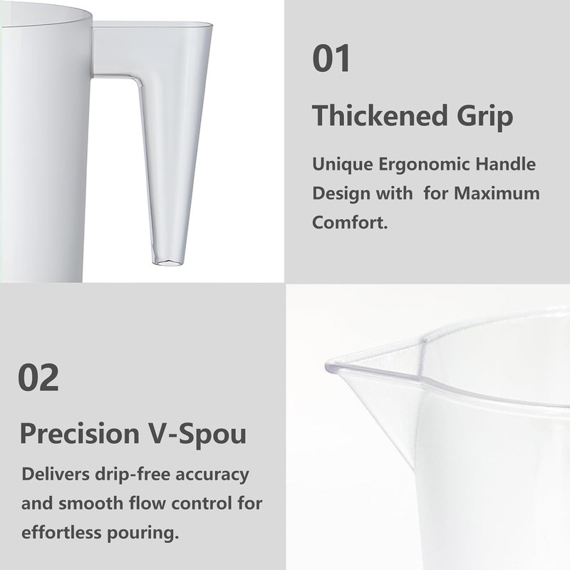 Plastic Measuring Cup Liquid Spill-Proof Handle 32oz Kitchen Lawn Pool gallery