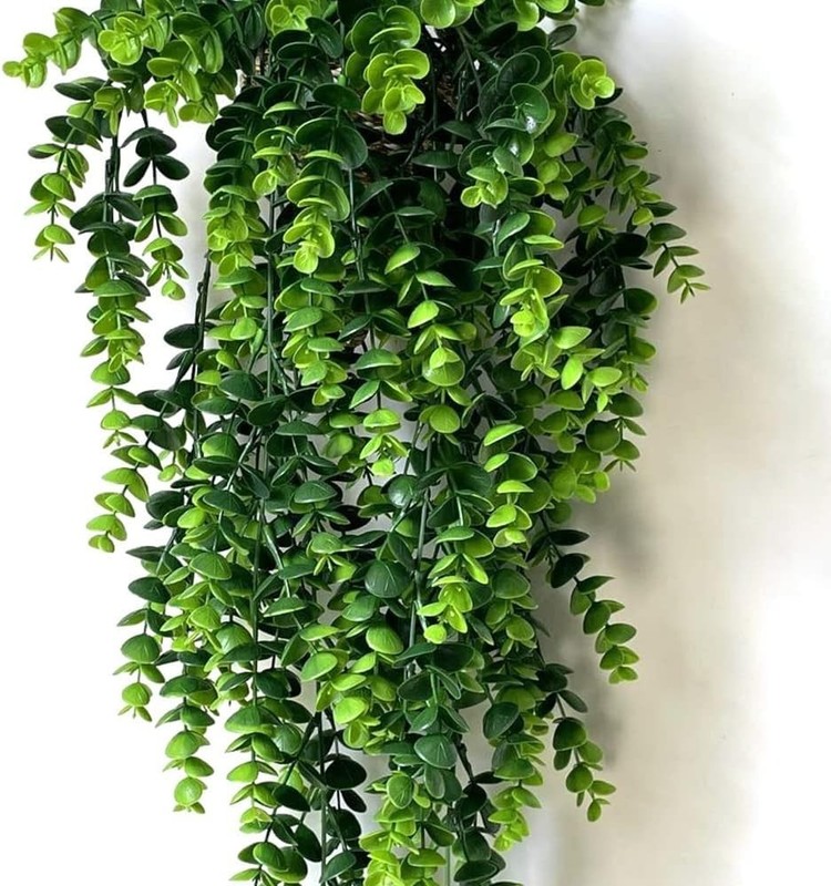 4 Pack Artificial Eucalyptus Leaf Rattan Fake Hanging Plant gallery