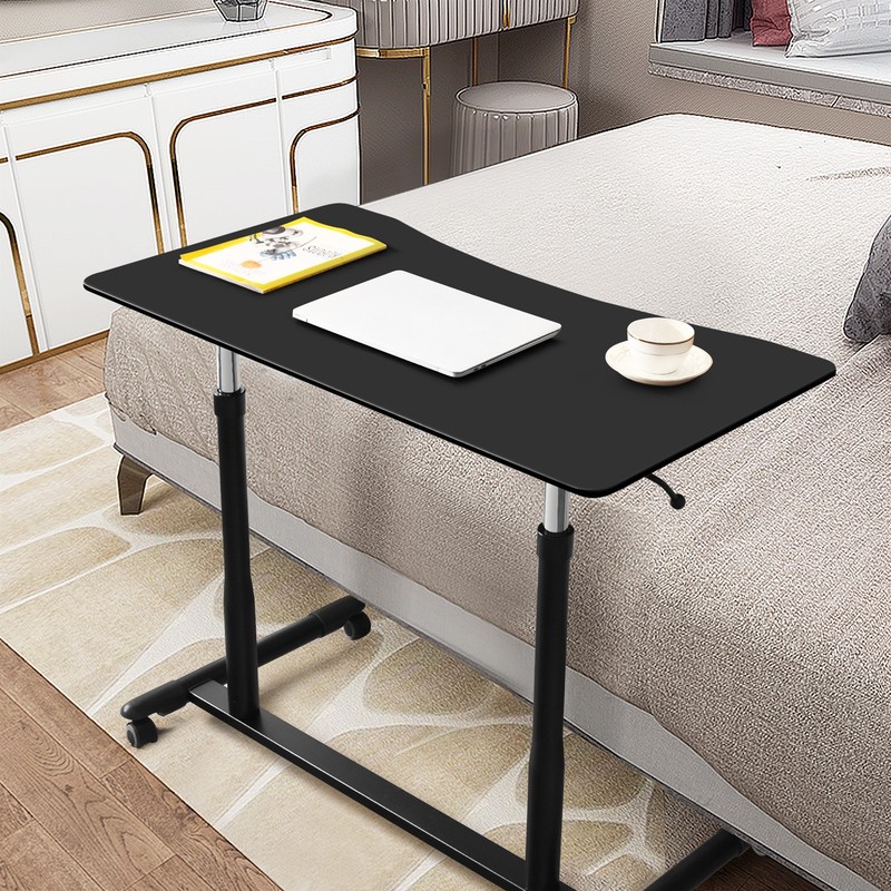 Height Adjustable Computer Desk Sit to Stand Rolling Table Black gallery