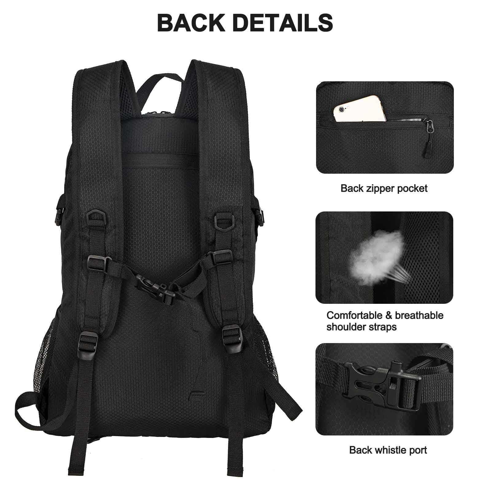 45L Hiking Backpack Lightweight Foldable, Waterproof Camping Backpack with Ra... 4