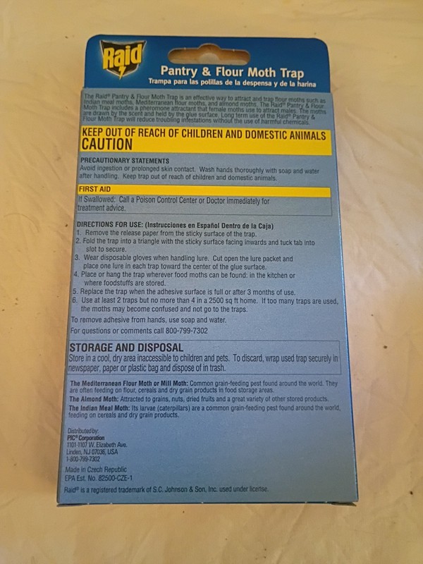 (4) Box Raid Pantry & Flour Moth Traps. Lasts 6 months. No Insecticides. 4 Total gallery