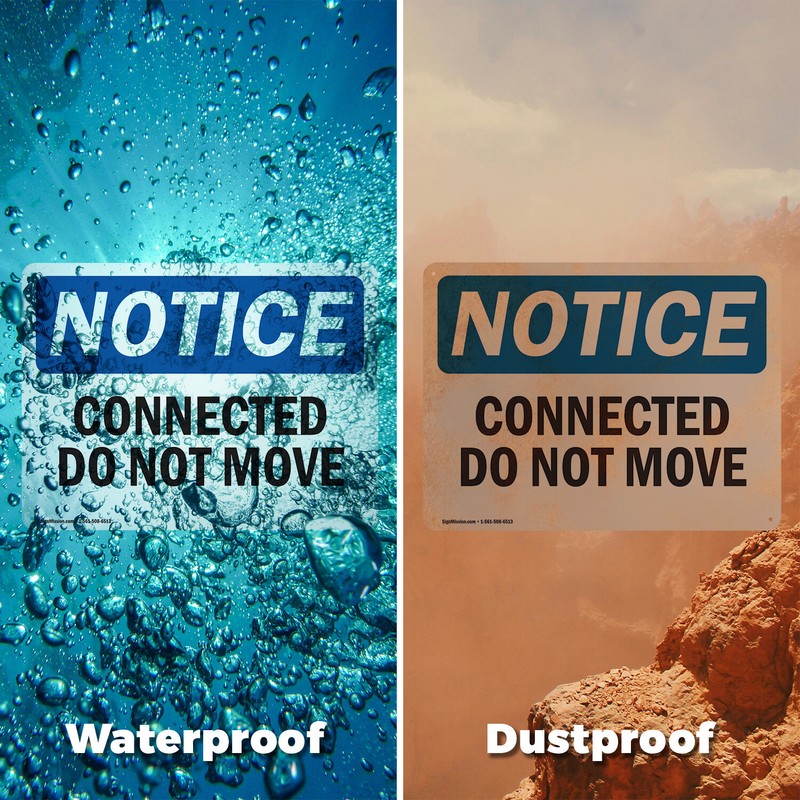 (2 Pack) Connected Do Not Move OSHA Notice Sign Decal Metal Plastic gallery