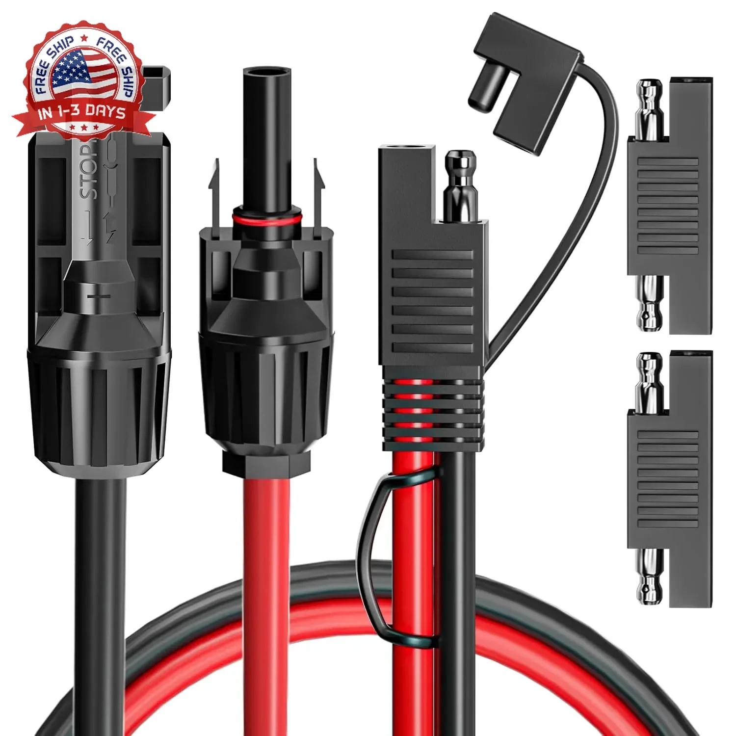 10AWG Solar to SAE Extension Cable 60cm Tinned Copper Waterproof RV Battery Char gallery