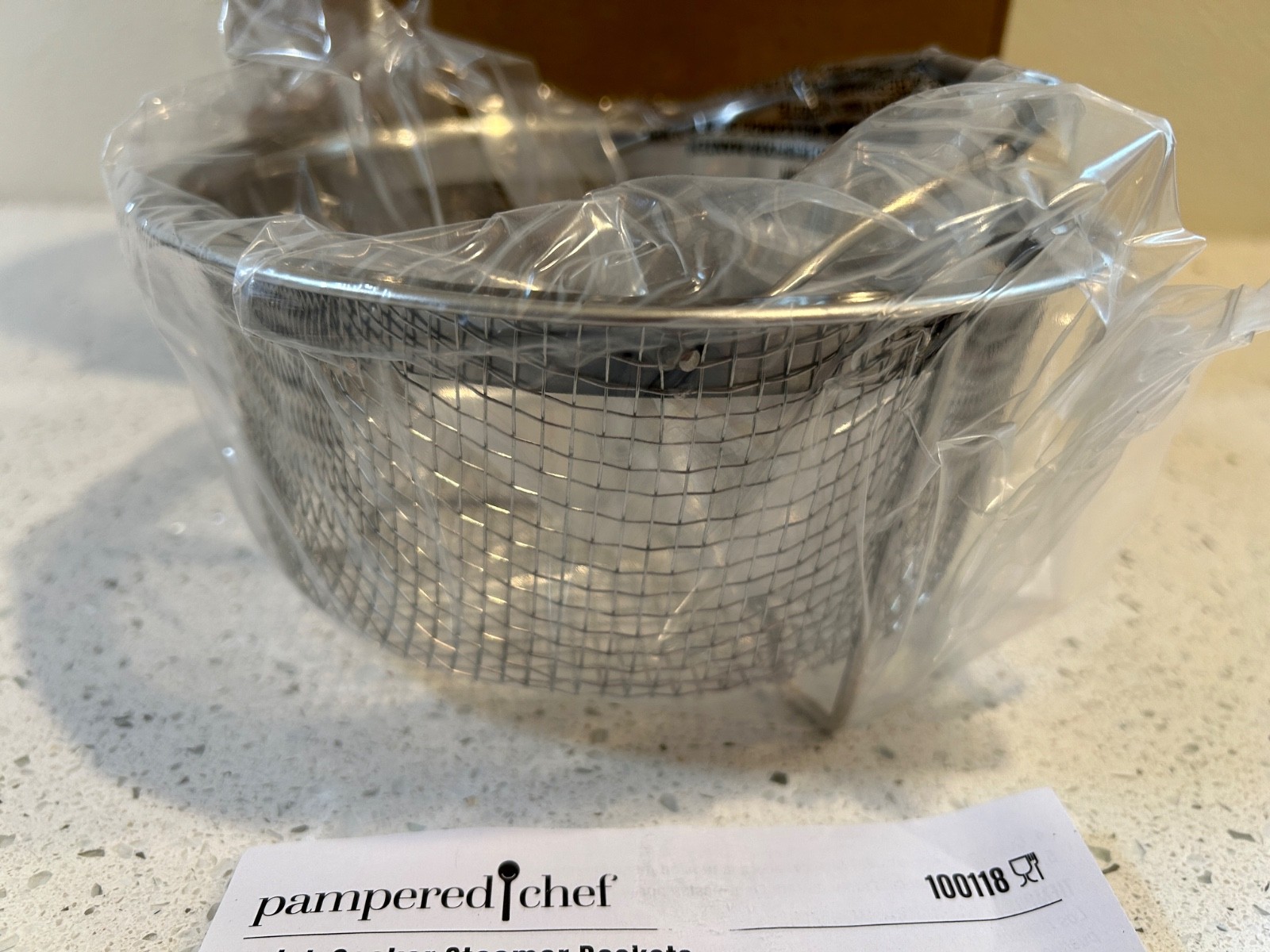 PAMPERED CHEF Quick Cooker Steamer Basket Set of 2 - New in Box - 100118 gallery