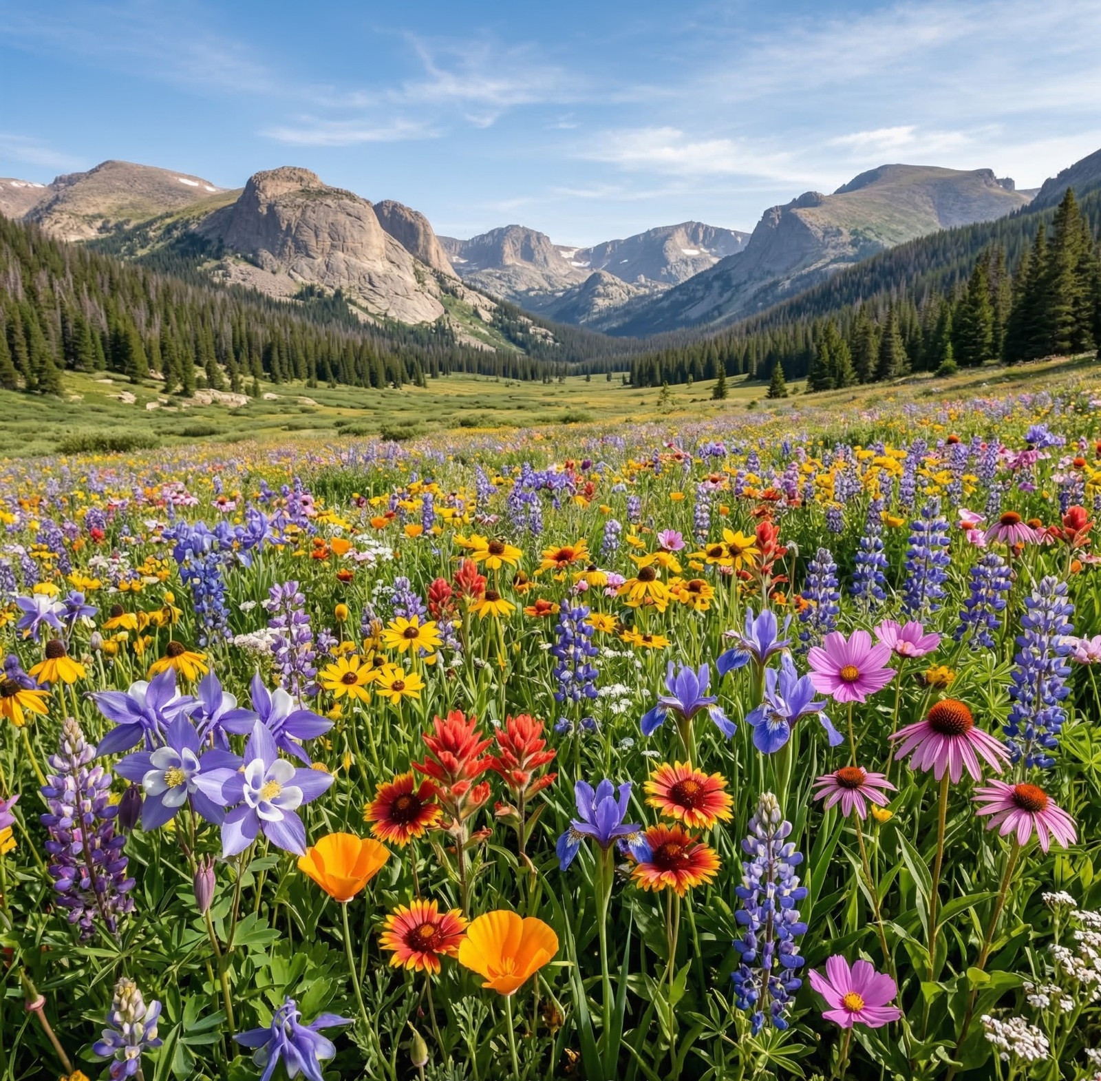 Wildflower Mix ROCKY MOUNTAIN National Park Inspired Garden Pollinator 500 Seeds gallery