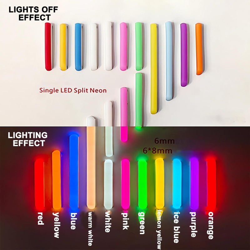 Separated Neon Flexible LED Light Strip Cover 8mm DIY Bendable Silicone Diffuser gallery