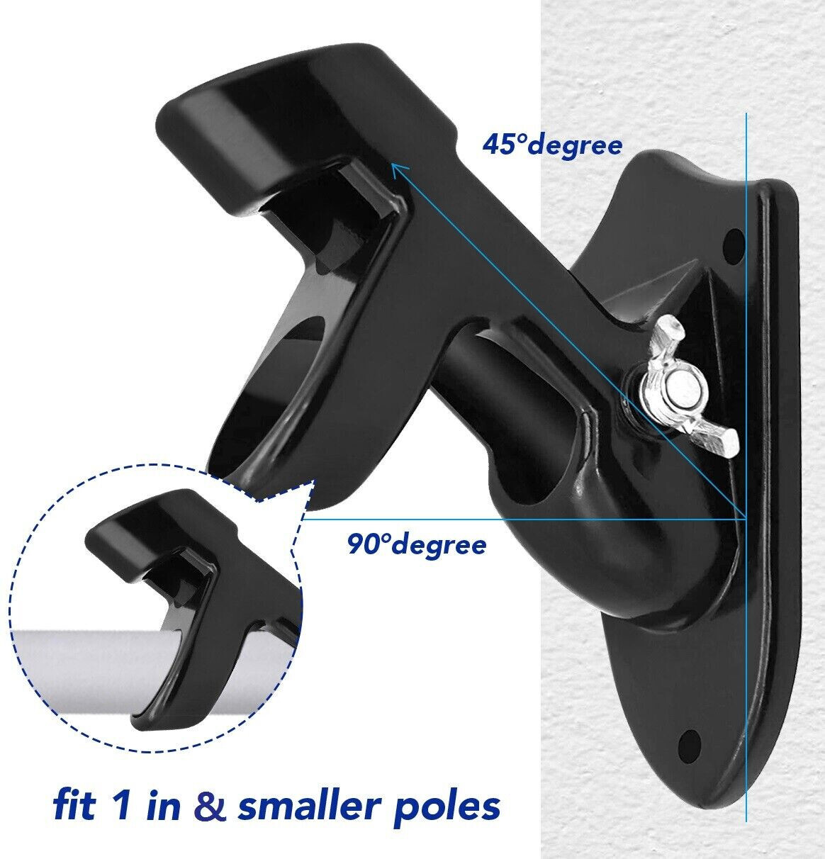 Adjustable Flag Pole Bracket 2-Position Flag Pole Holder Aluminum Alloy Mounting gallery