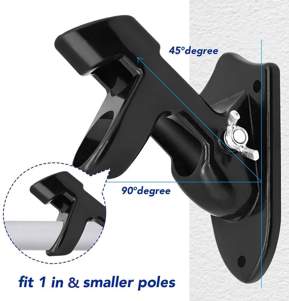 Adjustable Flag Pole Bracket 2-Position Flag Pole Holder Aluminum Alloy Mounting