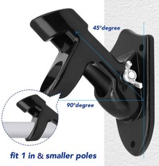 Adjustable Flag Pole Bracket 2-Position Flag Pole Holder Aluminum Alloy Mounting
