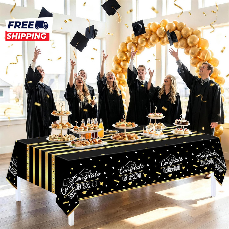 3 Pack Graduation Tablecloth Graduation Decorations Class of 2026 Graduation gallery