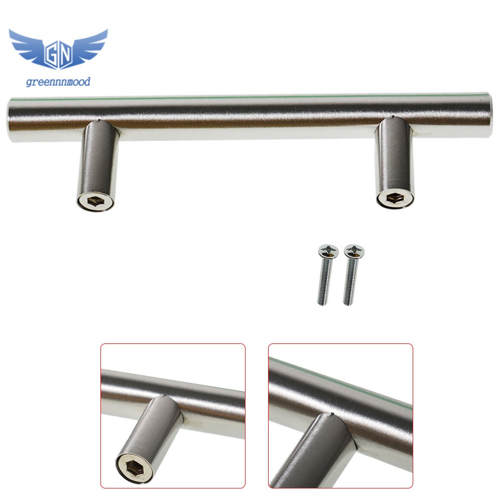 50 PCS 5 Inch Stainless Steel T Bar Pulls Knobs Cabinet Door Kitchen Drawer gallery