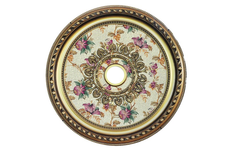 32" ROUND CHANDELIER CEILING MEDALLION VINTAGE FLORAL FOYER DINING ROOM BEDROOM gallery