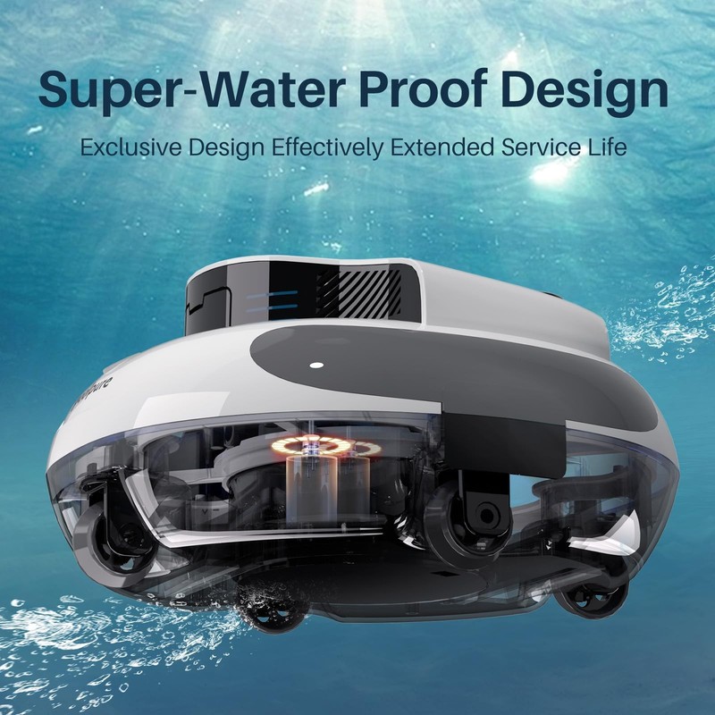 POOLPURE Cordless Robotic Pool Cleaner - Dual 35W Motors, 110Min Runtime gallery
