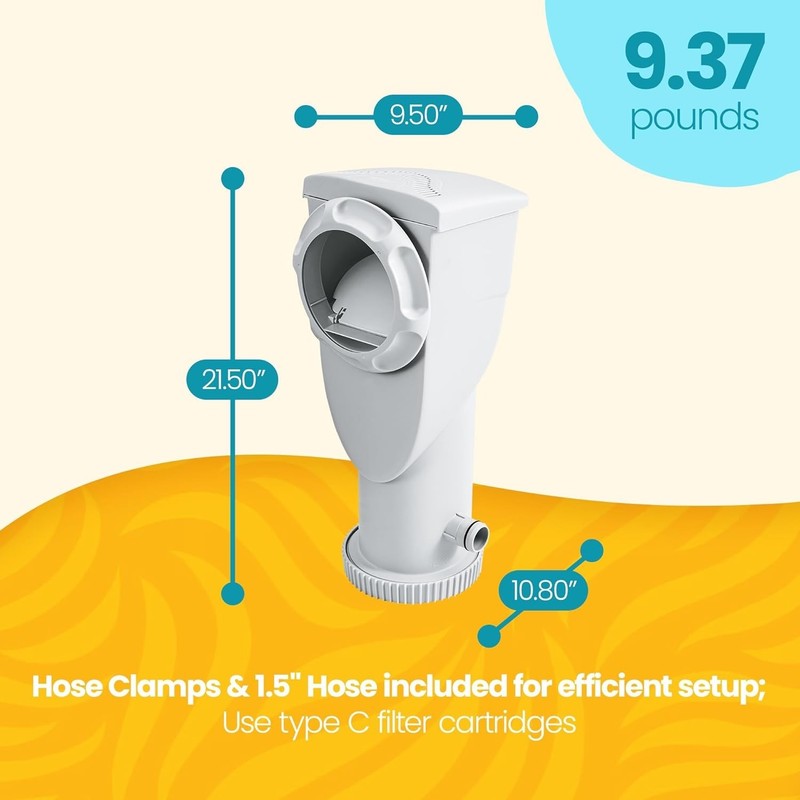 SkimmerPlus 2-in-1 Filter Pump System - Maintain Your Above-Ground Pool Easily gallery