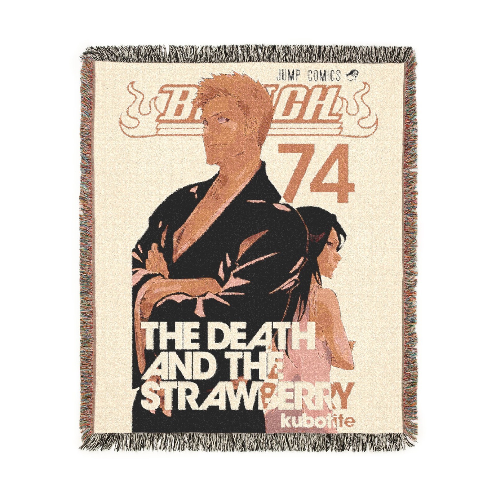 Bleach Ichigo Rukia Woven Blanket Gift Anime Throw 80x60 Cozy Decor gallery