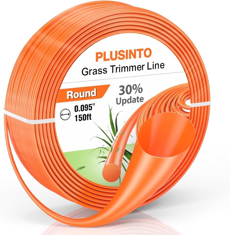 .095” Orange String Trimmer Line – 150ft Round Nylon for Medium to Heavy Grass gallery