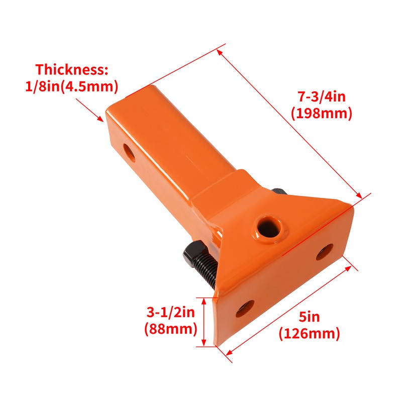 For 3 Point Hitch 2″ Receiver Sub-Compact Tractor Steel Sleeve Hitch Adapter gallery