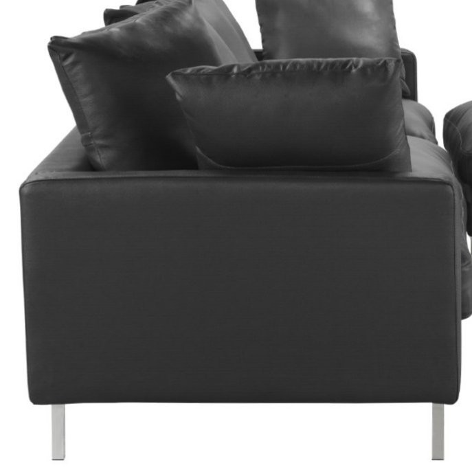 5” Sofa Couch Foot, Modern Square Corner Furniture Leg, Heavy Duty Brushed Steel gallery