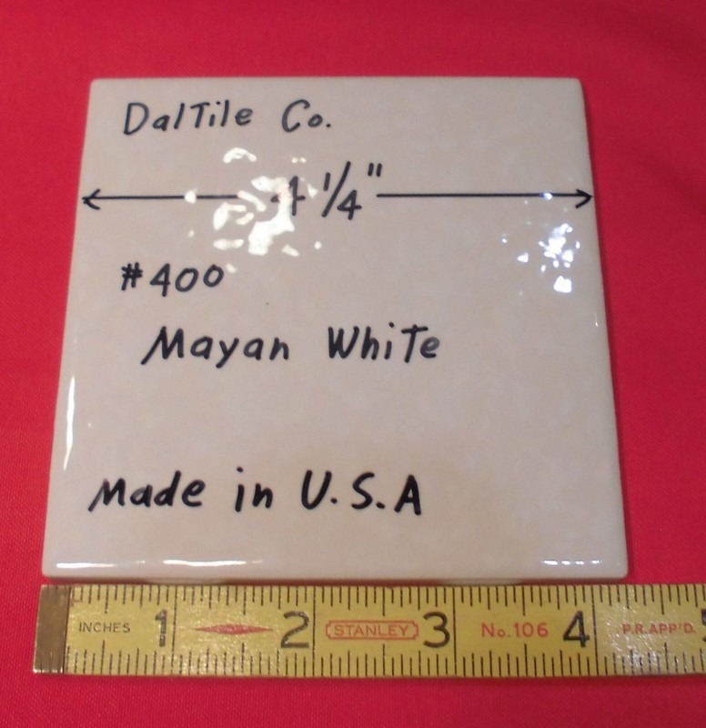 1 pc. Mayan White: Glossy Ceramic Tile by Daltile 4-1/4" Tiny, Bumpy, Dimple gallery