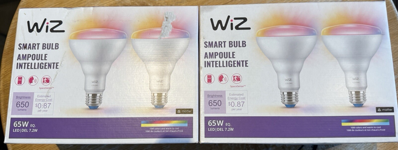 WiZ Smart Light Bulb 65W for Recessed Lights Full Color WIFI LED 2 Packs-Total 4 gallery