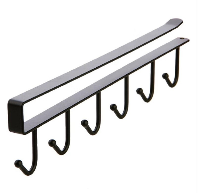 2-Pack Under-Shelf Mug Holder Rack - Kitchen Cabinet Coffee Cup Storage Hooks gallery