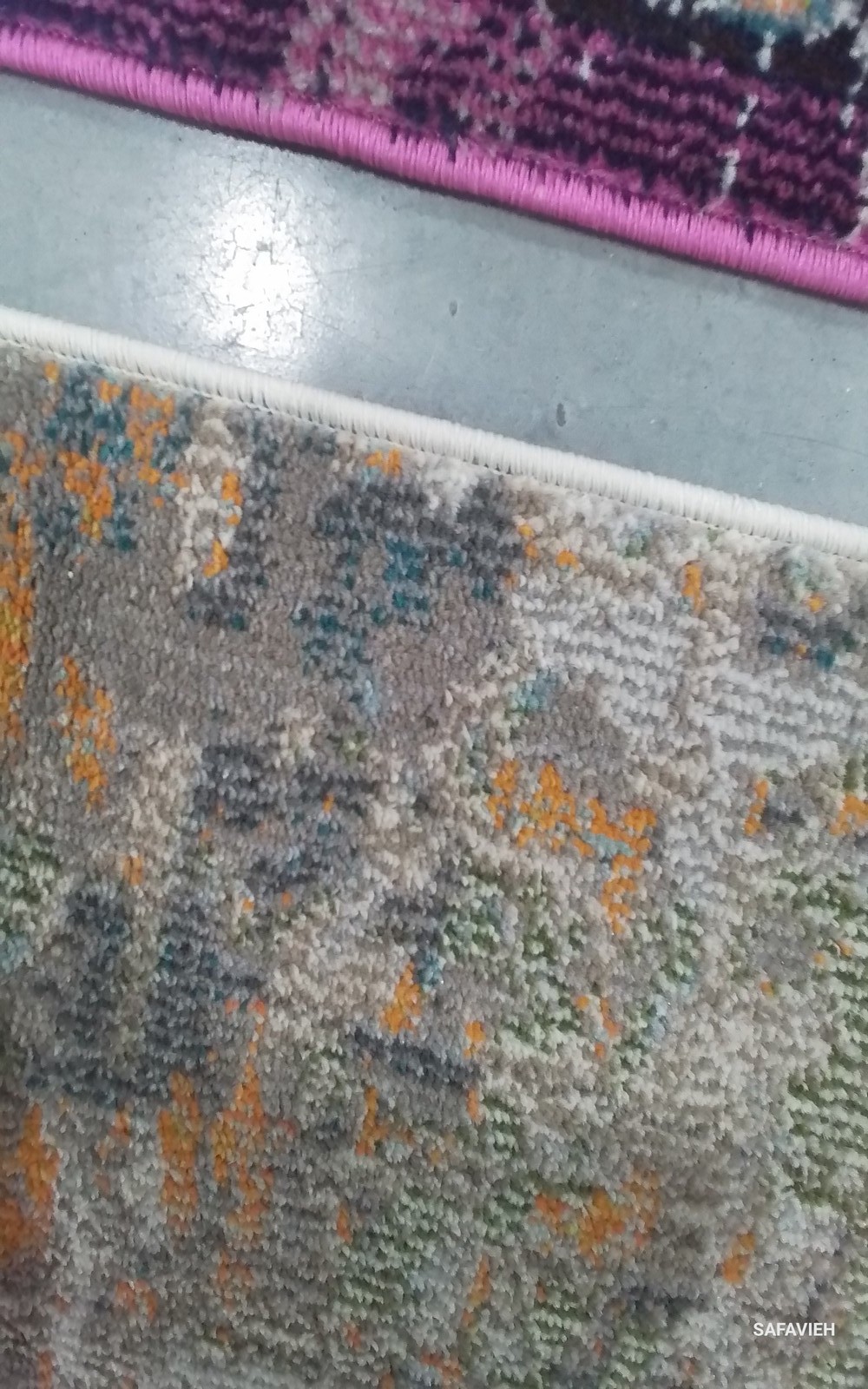 GREY / ORANGE 8'-0" x 10'-0" Back Stain Rug, Reduced Price 1172792677 MAD460F-8 gallery