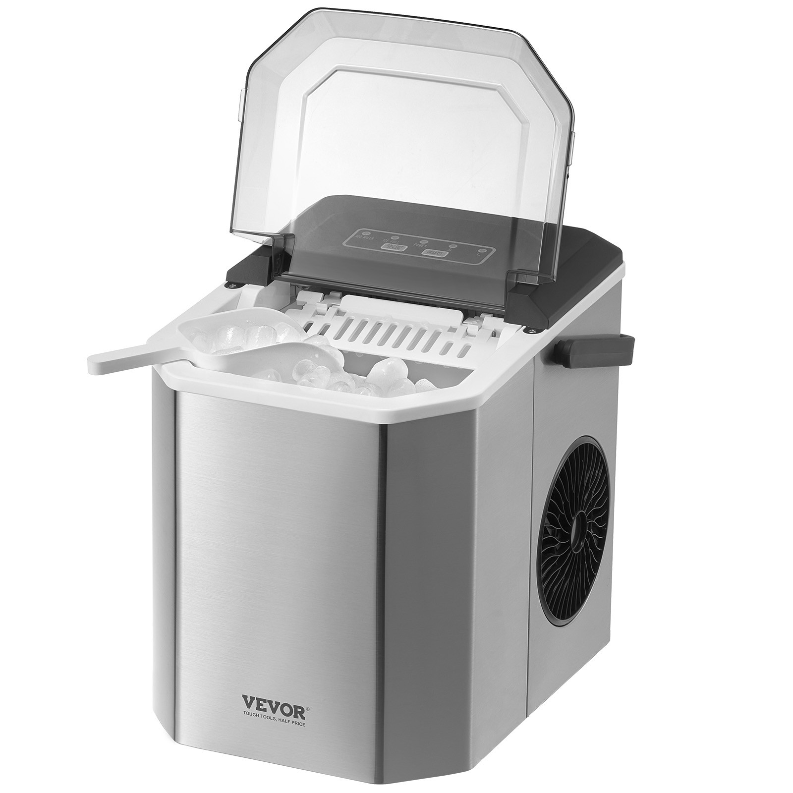 VEVOR Portable Countertop Ice Maker 26Lbs/24H Self-Cleaning with Scoop Home Bar gallery