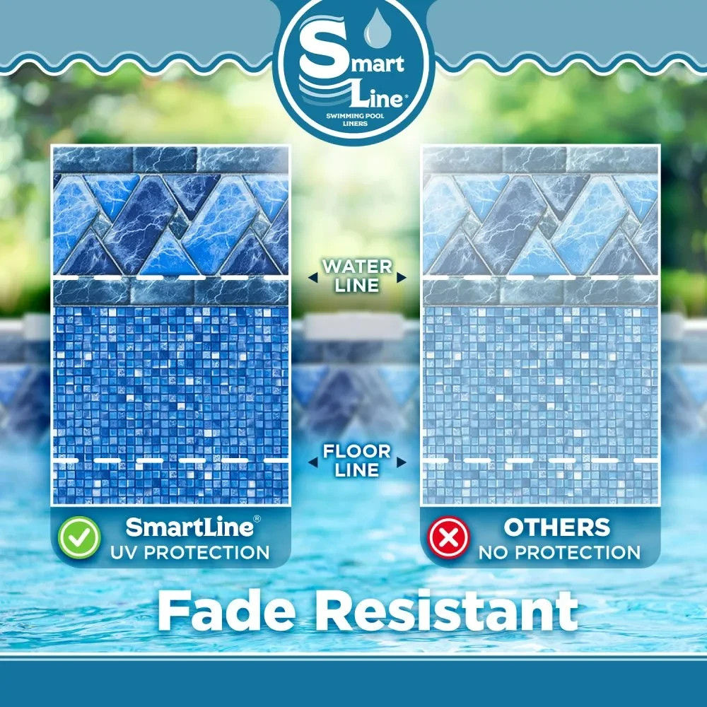 SmartLine Stone Harbor 25 Gauge Round Swimming Pool Unibead Liners - Choose Size gallery
