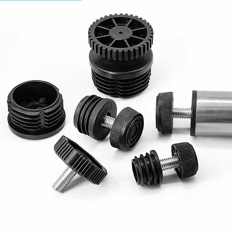 Round Tube Inserts End Cap Adjustable Table Foot Furniture Leveling Feet 16-76mm gallery