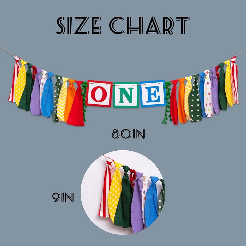 Building Blocks Theme One High Chair Banner - Bricks One Highchair Banner for... gallery