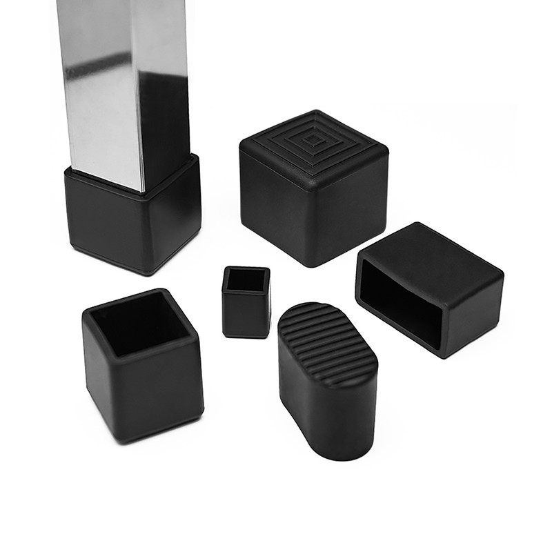 Round Square Rectangular Rubber End Caps Furniture Feet Chair Leg Protectors gallery