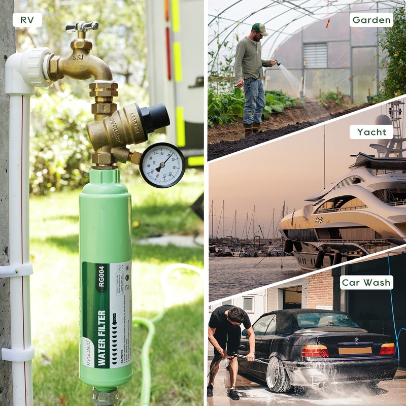 RVGUARD Inline RV Water Filter, Reduces Odors, Bad Taste, Rust, Chlorine, Ide... gallery