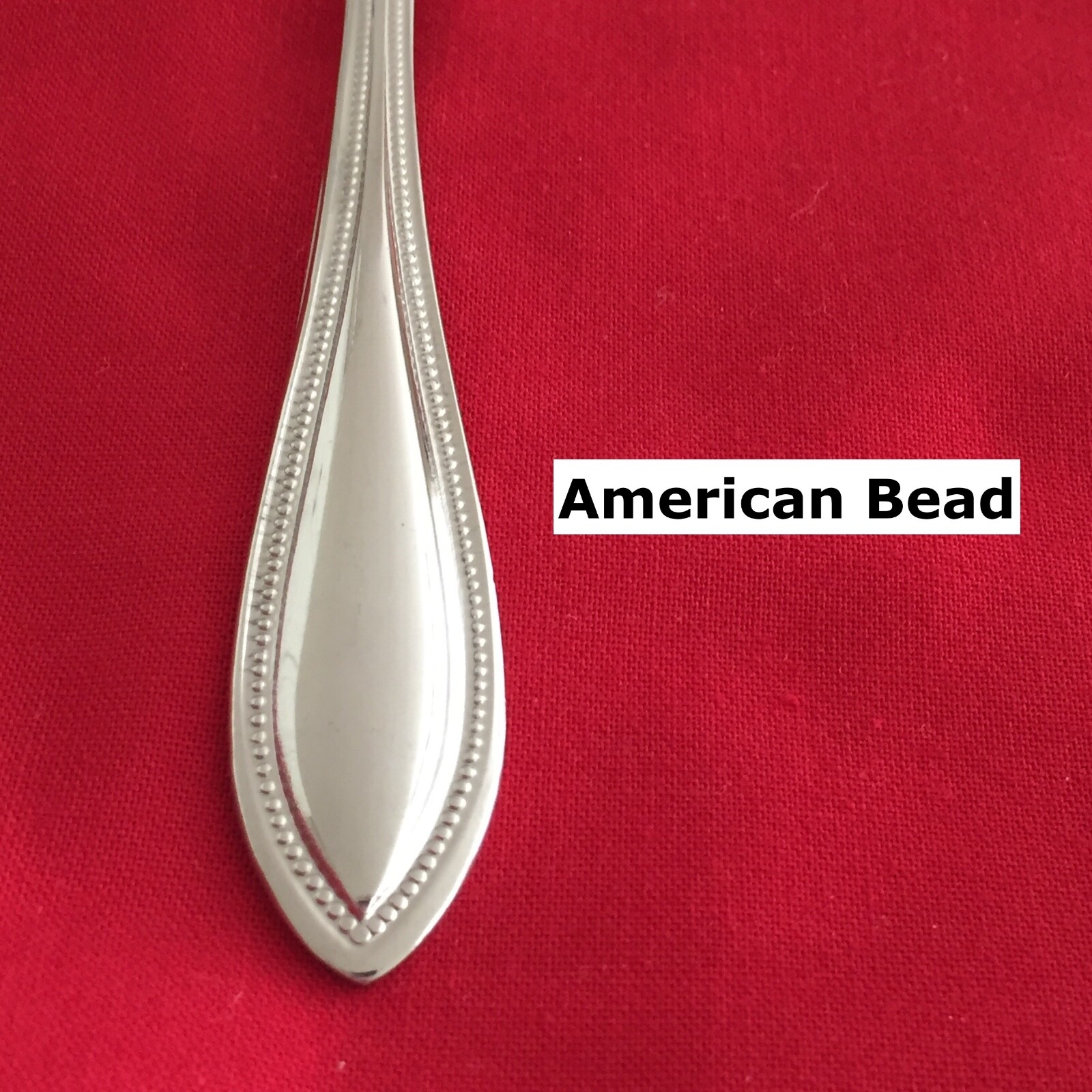International AMERICAN BEAD Dinner Fork 7 5/8" Stainless Steel Flatware gallery