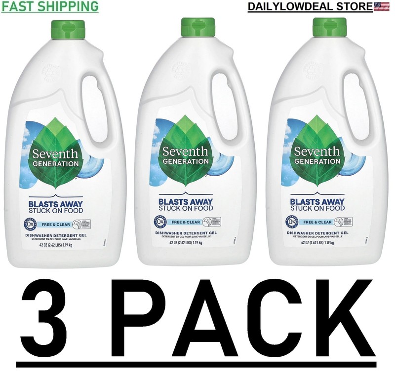 3 PACK - Seventh Generation Free & Clear Liquid Dish Soap Detergent 42 oz SEALED gallery