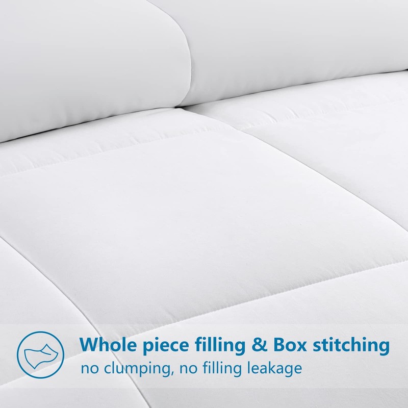 Queen Size Down Alternative Comforter - Quilted Duvet Insert for All Seasons,... gallery