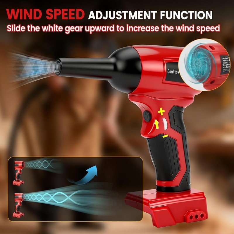 Cordless Leaf Blower for Milwaukee 18V Battery 130,000 RPM Jet Blower w/5 Nozzle gallery