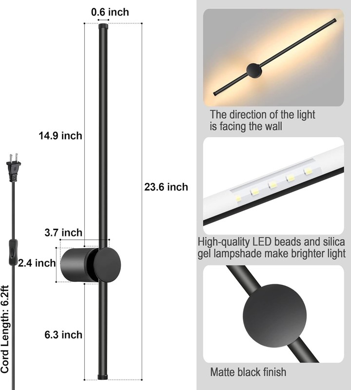 Multi-position Wall Ligh - Two Pack with Remote, 3000K-6500K & Stepless Dimming gallery