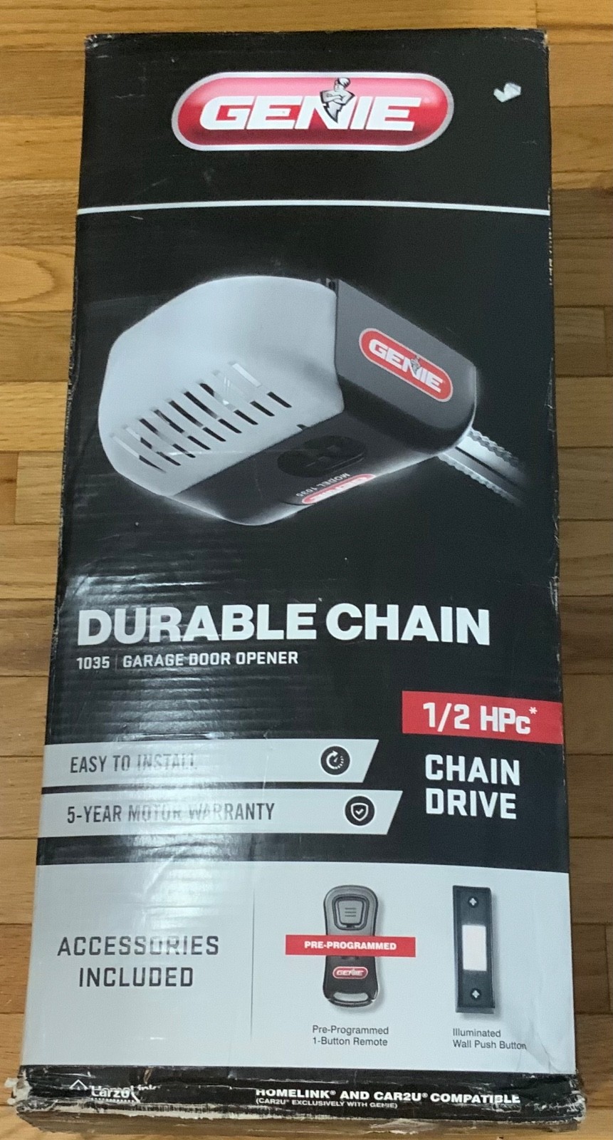 Genie 1/2 HP Durable Chain Drive Garage Door Opener w/ Remote & Button No. 1035 gallery