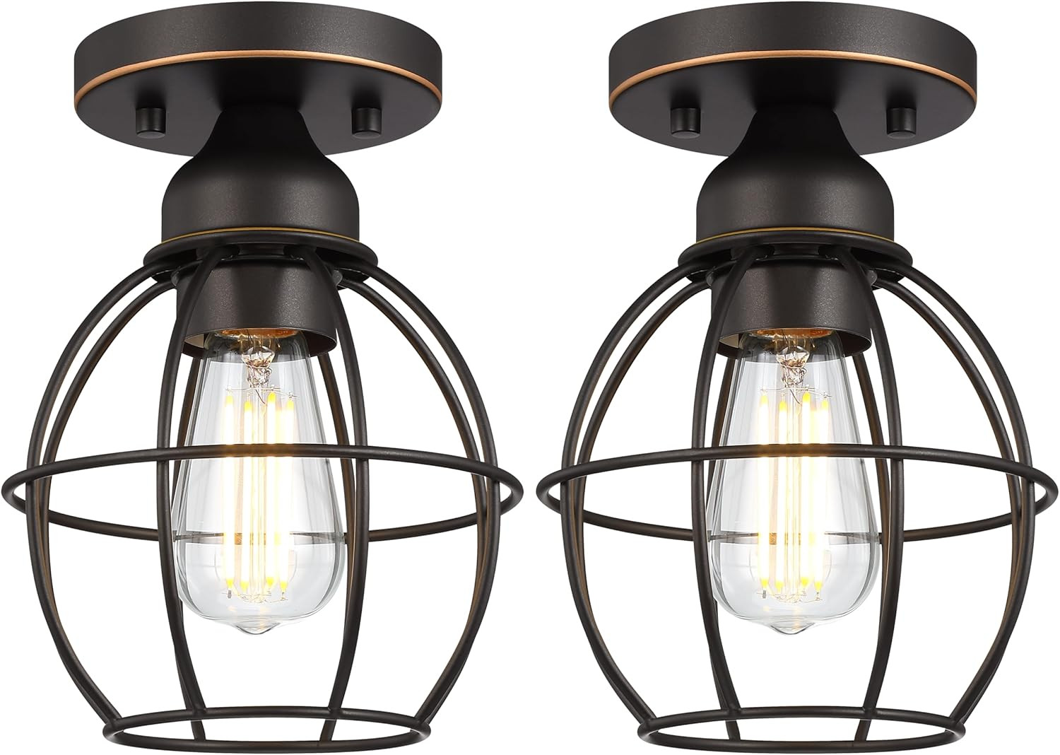 Semi Flush Mount Ceiling Light Fixture for Outdoor and Indoor, E26 Medium Base 6 gallery