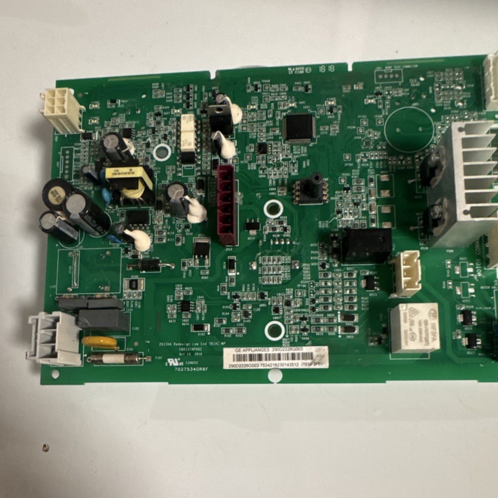 GE Appliances 290D2226G003 Main Control Board Electric Washer Part Green Plastic gallery