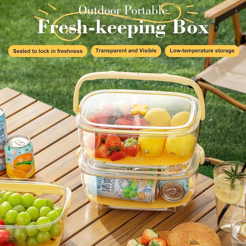 Fruit and Vegetable Storage Container with ice Pack, Fruit Vegetable Fresh Box gallery