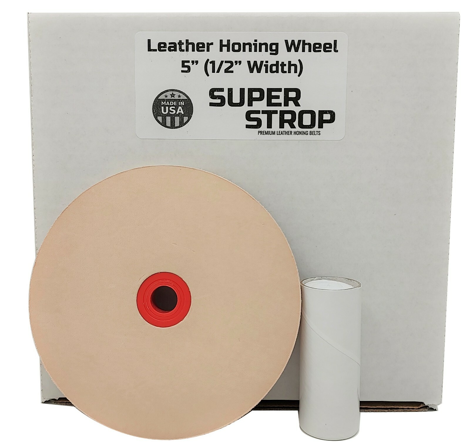 5" (1/2" Width) Leather Honing Wheel Includes Compound fits Multiple Arbors USA gallery