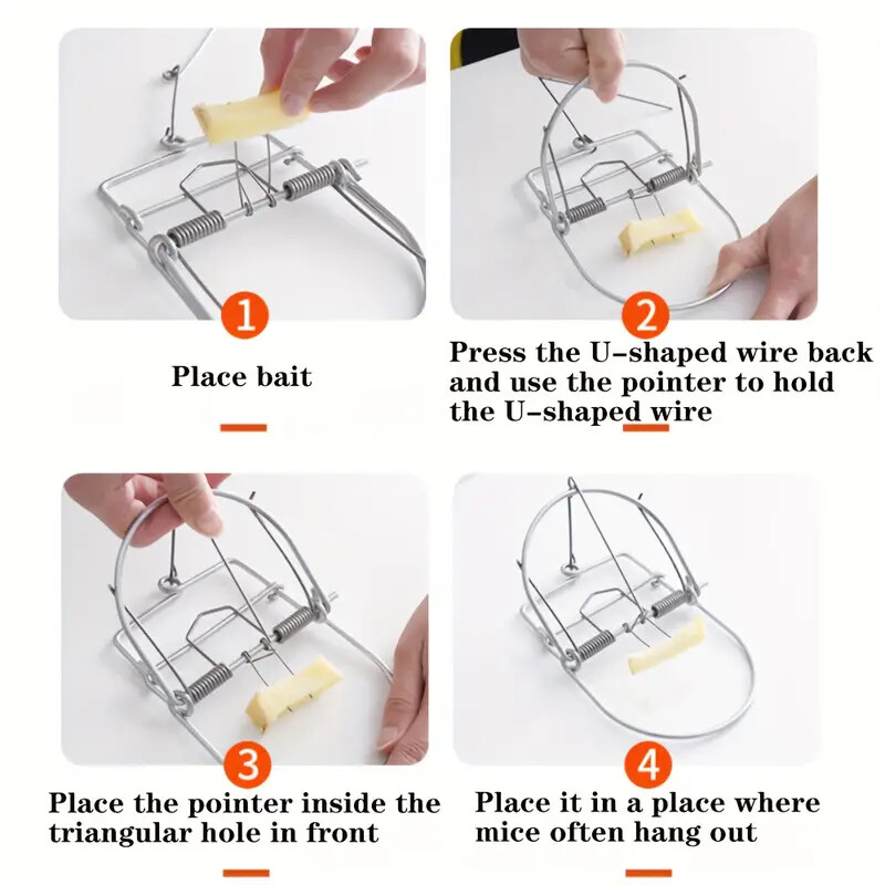 3 Units Small Animals Spring Traps Catch Traps Mouse Trap Rodent for Rabbit Rat gallery