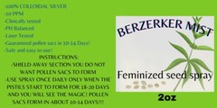 100% colloidal silver, feminized seed spray, 2oz amber spray bottle