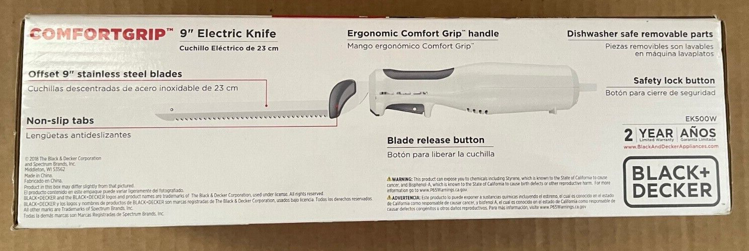 BLACK + DECKER 9-Inch Electric Carving Knife Black EK500W (Mfg. Error-Rare) gallery