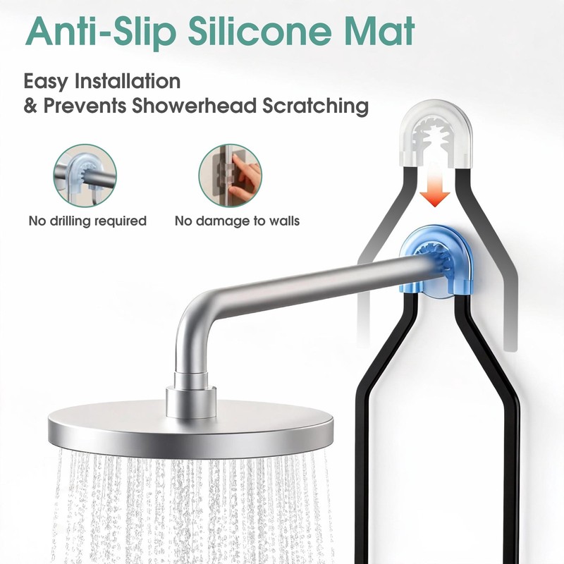 Hanging Shower Caddy Over ShowerHead, 3 Tier Rustproof Shower Shelves Organizer gallery